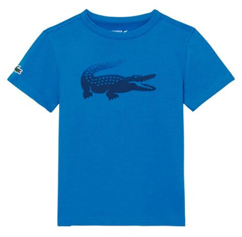 Футболка для мальчика теннисная Lacoste Kids' Lacoste x Daniil Medvedev Ultra Dry - небесный