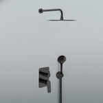 Встраиваемый смеситель для душа с тропическим и ручным душем NEW FLY K5715021NM чёрный