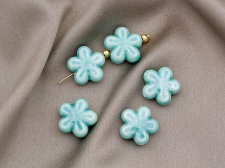 Бусина Цветок 17,5мм, керамика