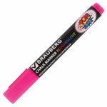 Маркер меловой "POP-ART" РОЗОВЫЙ, 5 мм, сухостираемый, для гладких поверхностей, BRAUBERG, 151530