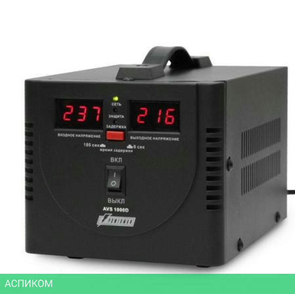 Стабилизатор напряжения PowerMan AVS 1000D Black