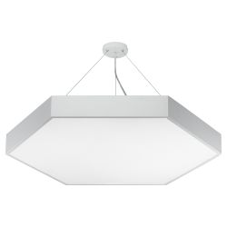 Светильник LED ЭРА Geometria SPO-121-W-40K-038 Hexagon 38Вт 4000K 4000Лм IP40 600*80 белый подвесной драйвер внутри
