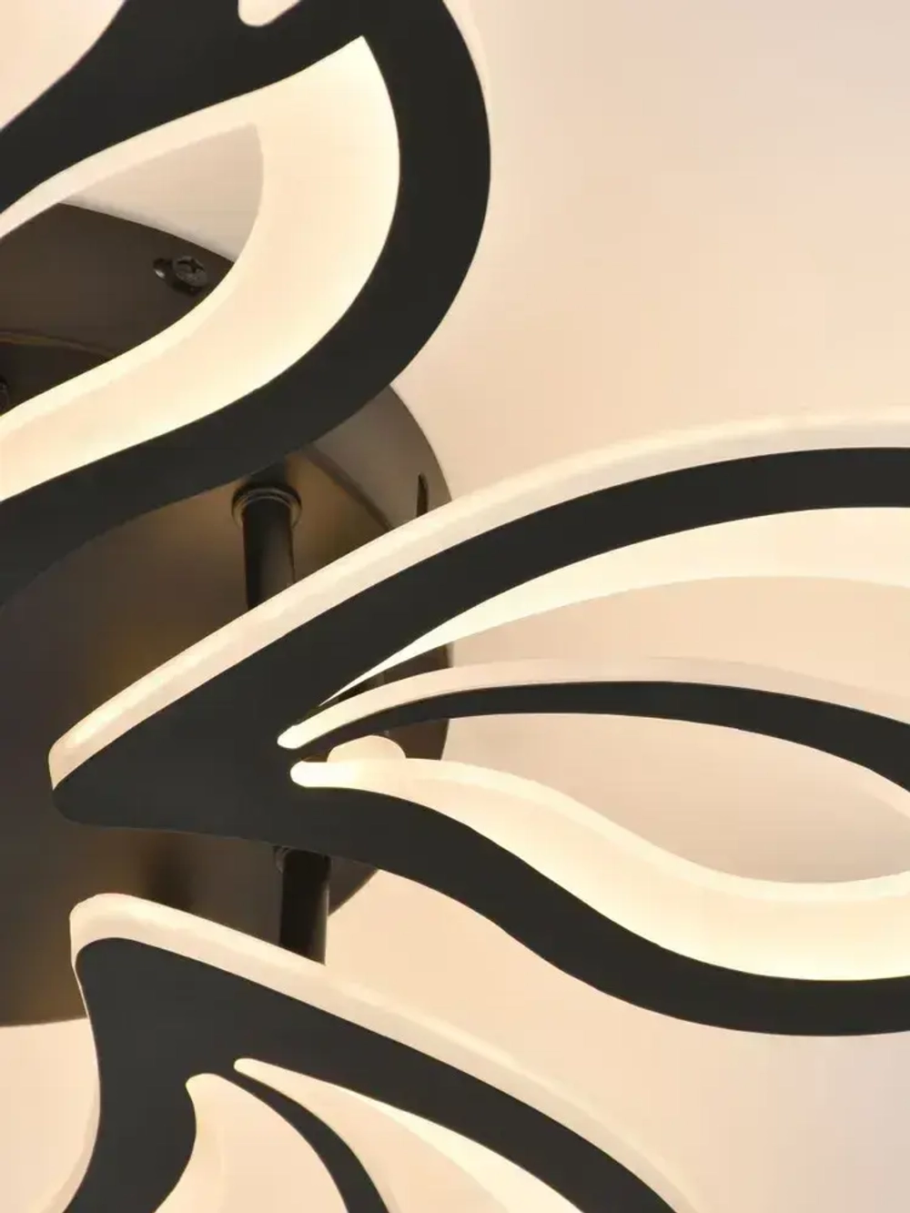 Люстра потолочная светодиодная с пультом ДУ Rivoli черная LED 120 Вт 3000 - 6000 К, светильник на кухню, в детскую, в спальню