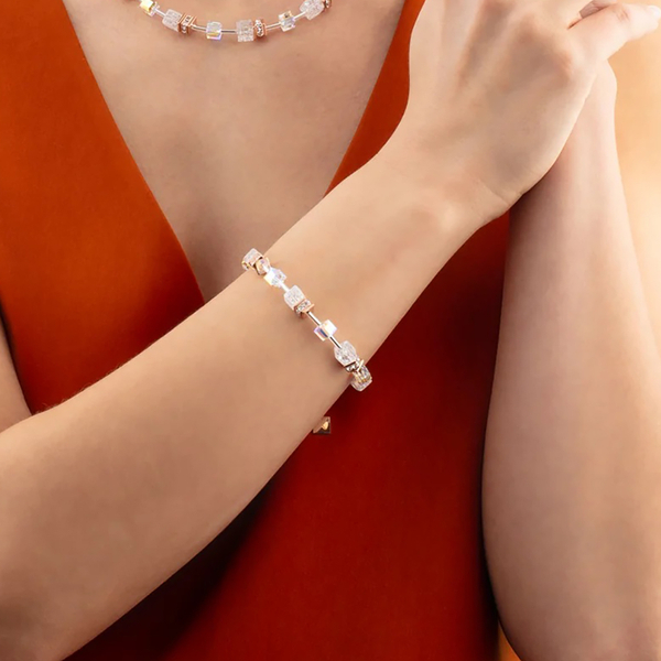 Браслет Coeur de Lion White-Rose Gold 3018/30-1425