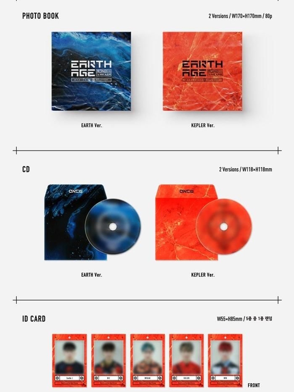 Альбом MCND - Earth Age 1st Mini Album RANDOM Version