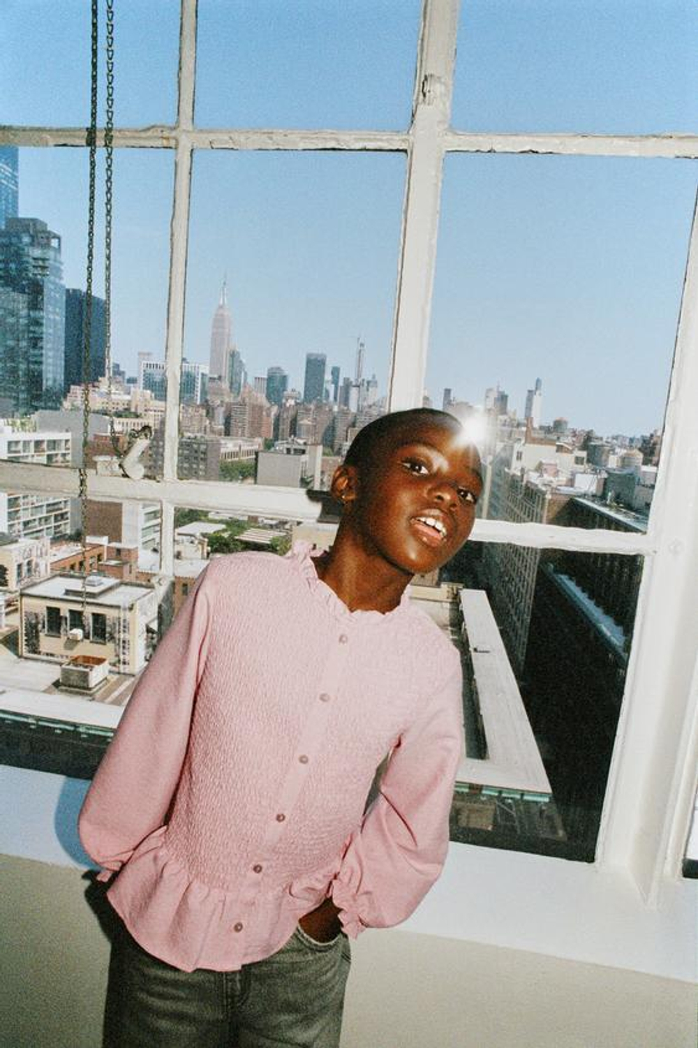 ZARA РУБАШКА С ЭЛАСТИЧНЫМИ ДЕТАЛЯМИ, РОЗОВЫЙ