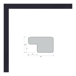 Фоторамка 21х30 см черная, без фактуры, арт. 2130.727841