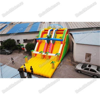 Коммерческий надувной батут "Отважный динозавр"