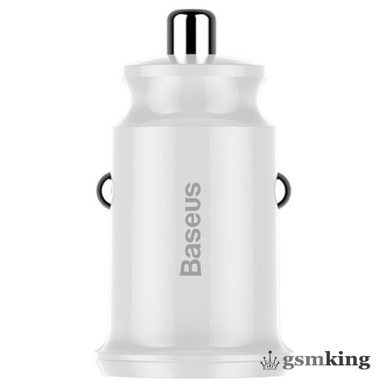 Baseus Grain Car Charger White CCALL-ML02