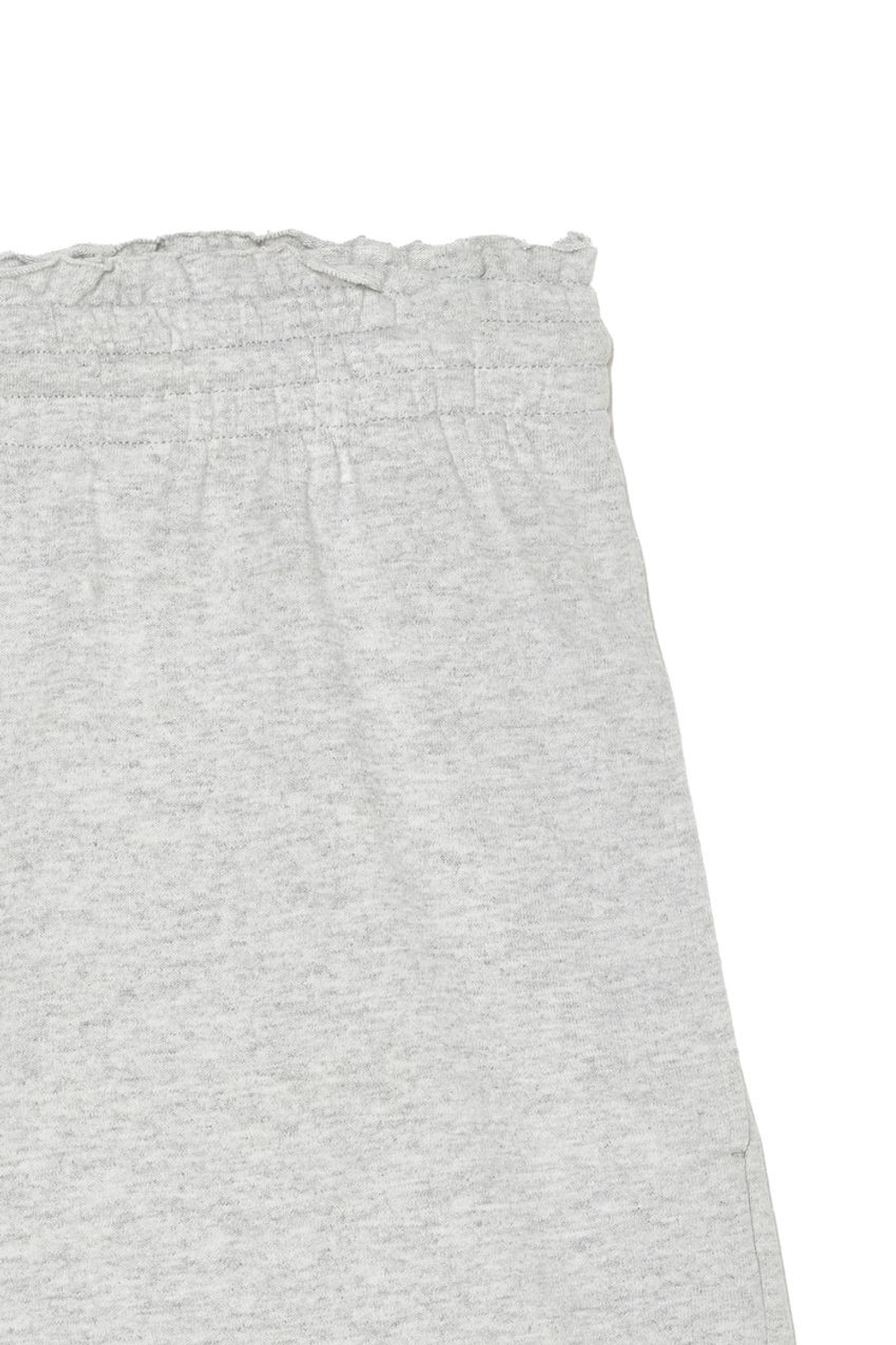 ZARA X BENITO ANTONIO ХЛОПКОВЫЕ ШОРТЫ С ЭЛАСТИЧНЫМ ПОЯСОМ, СЕРЫЙ МЕЛАНЖ