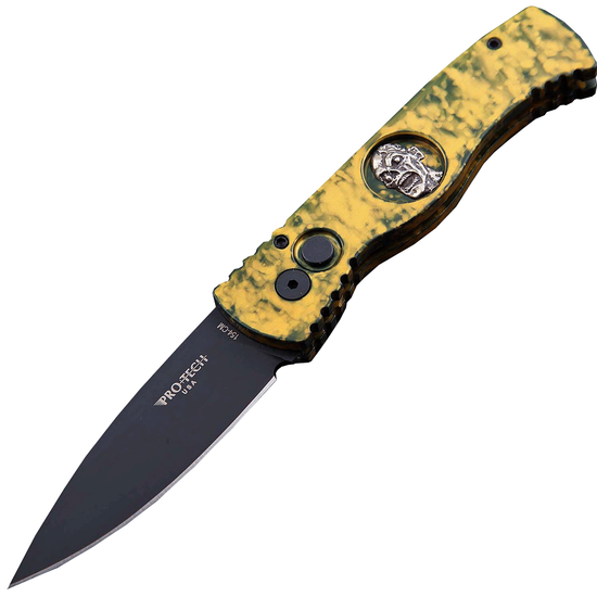 Складной нож Pro -Tech TR-2 PR/TR-2 Splash Zombi/BL/PROTO c клинком из стали 154CM, рукоять алюминий