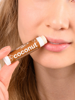 "Honey, Coconut, Травы, Апельсин" 100% Натуральные бальзам для губ с пчелиным воском 4 шт.