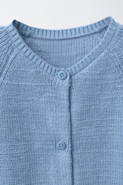 ZARA КОРОТКИЙ КОМБИНЕЗОН С ЖЕМЧУЖНЫМ УЗОРОМ, ВЫЦВЕТШИЙ СИНИЙ