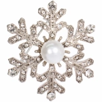 Брошь «Зимняя сказка - Снежинка» 4*4см