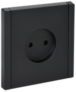 FORTE&PIANO Розетка 1-местная без заземления без защитных шторок винтовое крепление 10А FP118 черный IEK