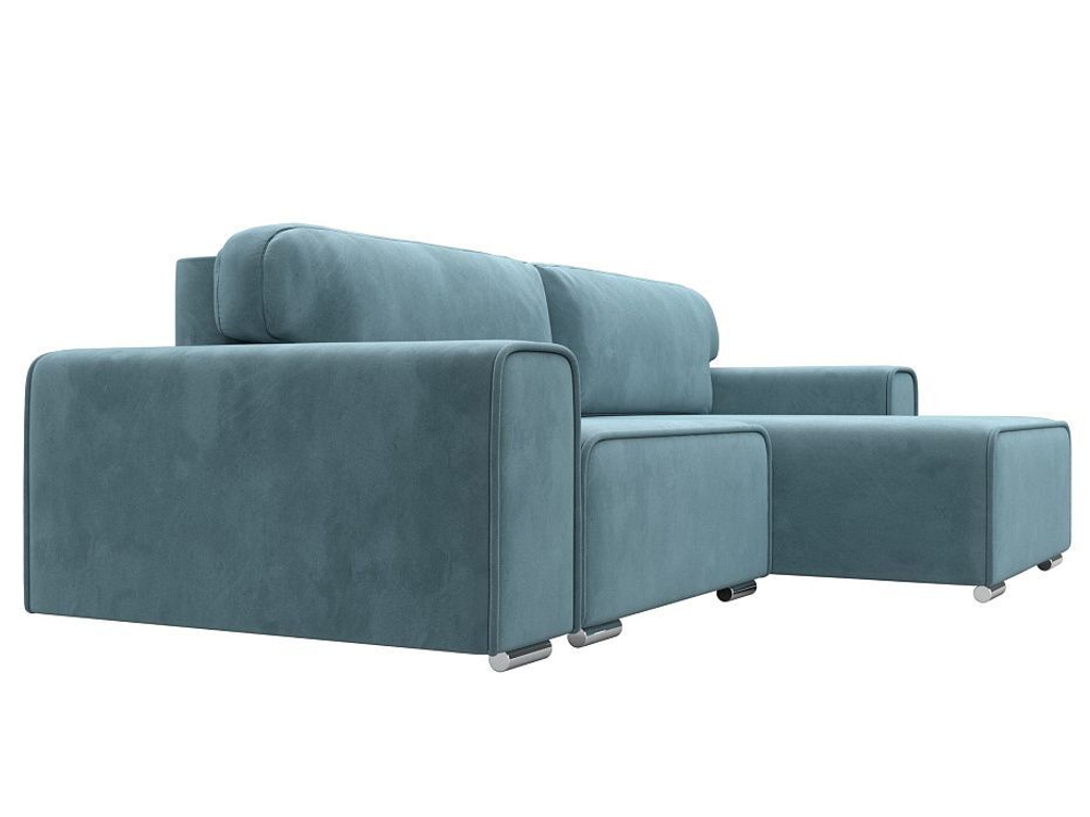 Диван угловой Лига-029 ВЕЛЮР Бирюзовый