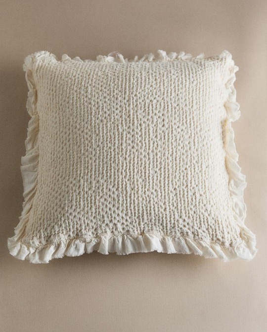 ZARA HOME ДЕТСКАЯ ХЛОПКОВАЯ НАВОЛОЧКА, ЭКРЮ