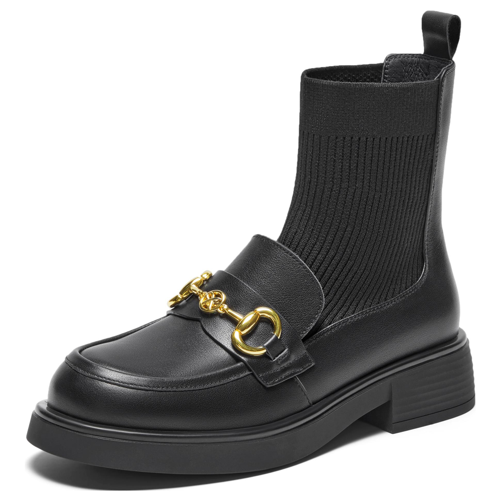 Teenmix Cow Leather Ankle Boots 4cm Women"s