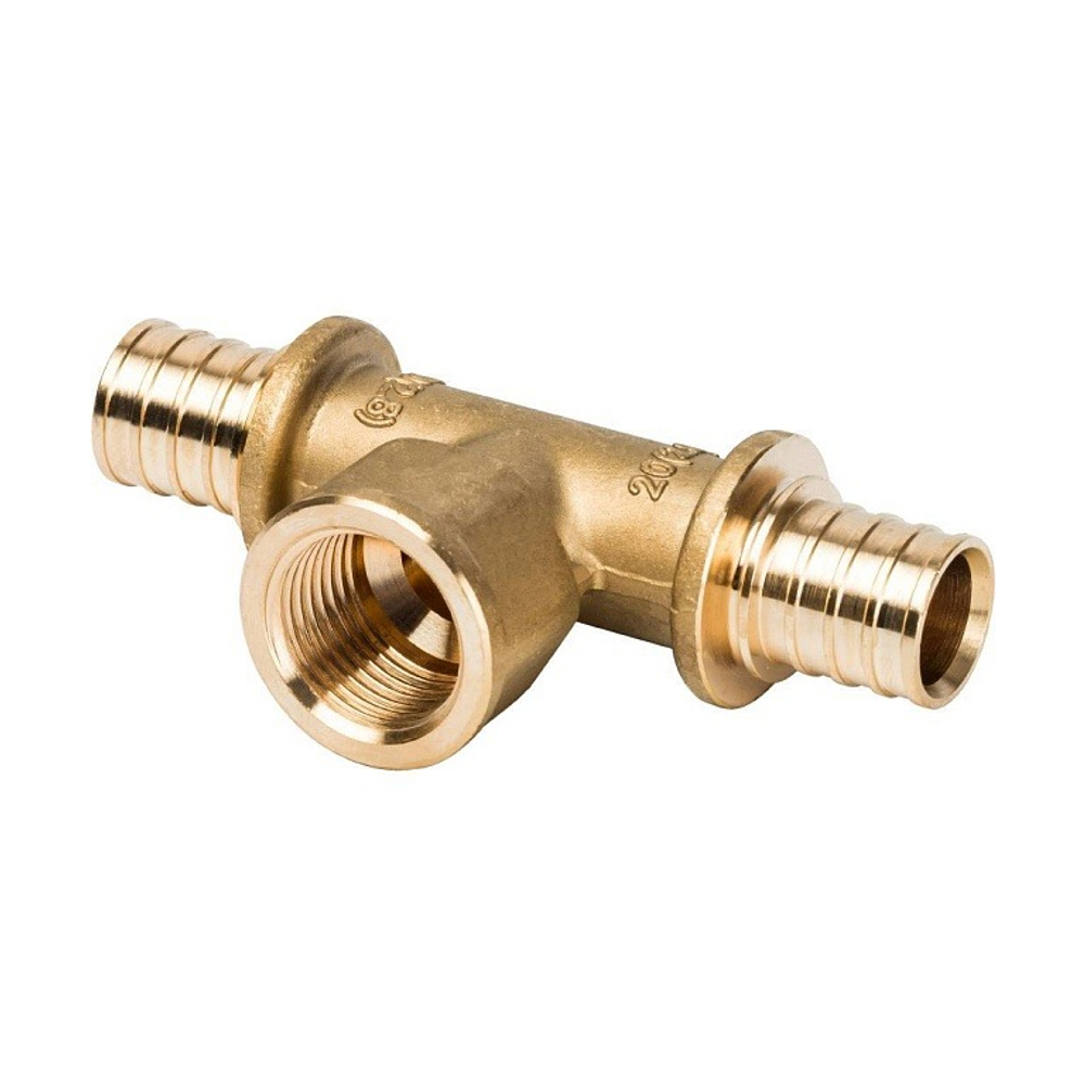 Тройник с переходом на внутреннюю резьбу STOUT - 20 x 1/2" (для труб из сшитого полиэтилена)