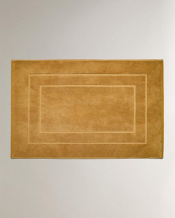 ZARA HOME ХЛОПКОВЫЙ НЕСКОЛЬЗЯЩИЙ КОВРИК ДЛЯ ВАННОЙ, ГОРЧИЧНО-ЖЕЛТЫЙ