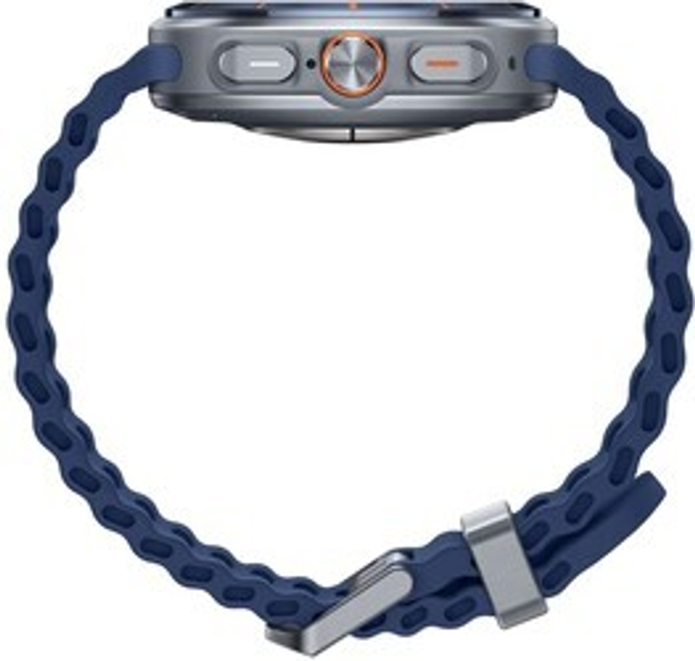 Смарт-часы Samsung Galaxy Watch Ultra 2025 LTE 47mm [корпус - серебристый, ремешок - синий, 1.47", Super AMOLED, IP68, Bluetooth, NFC, Wi-Fi, для Android 12.0 и выше]