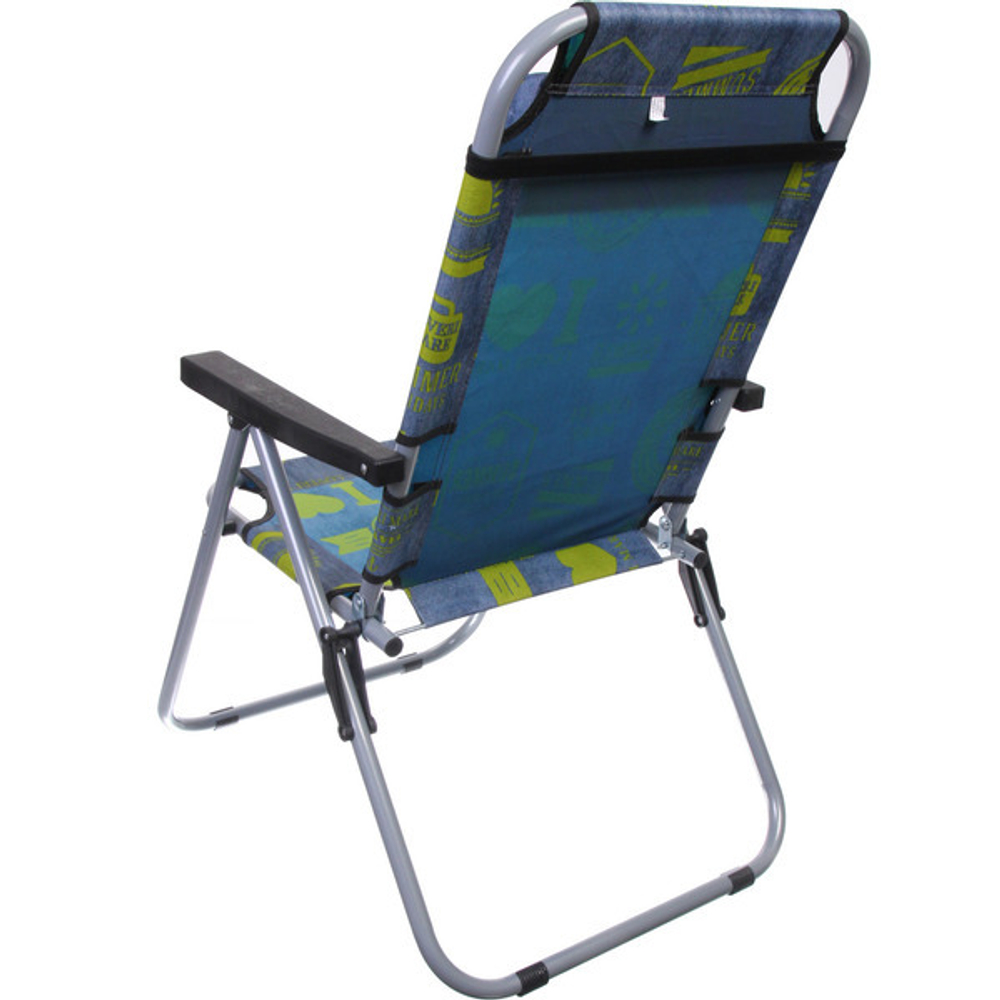 Кресло складное с подлокотниками Джинс 1608-GGR, 55*71*95 см, ДоброСад