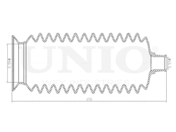 Пыльник рулевой рейки UNIO DUC-20008
