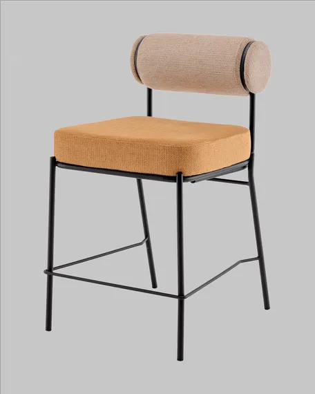 Полубарный стул Roller, бежевый, терракотовый