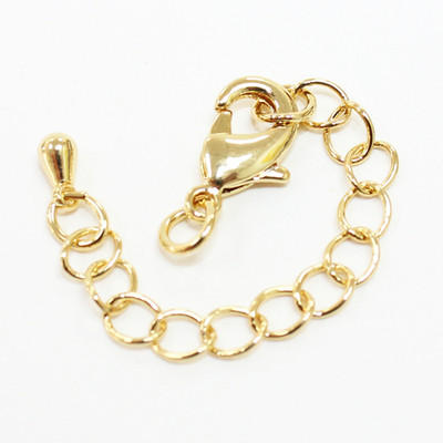 Карабин с цепочкой позолота 10мм