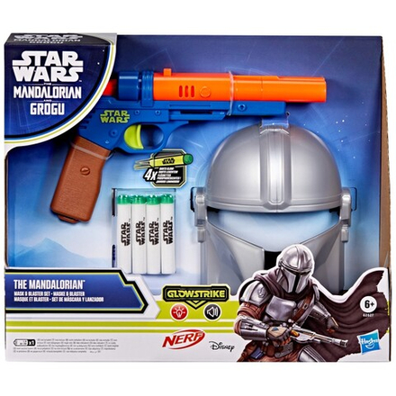 Hasbro G2527 — Бластер NERF GlowStrike + маска «Мандалорец» Star Wars G2527