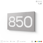 Номер на дверь 850, табличка на дверь для офиса, квартиры, кабинета, аудитории, склада, серая 120х70 мм, Айдентика Технолоджи