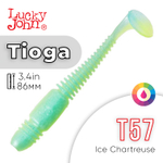 Виброхвост съедобный Lucky John Tioga 3.4" (86мм), 6шт/уп