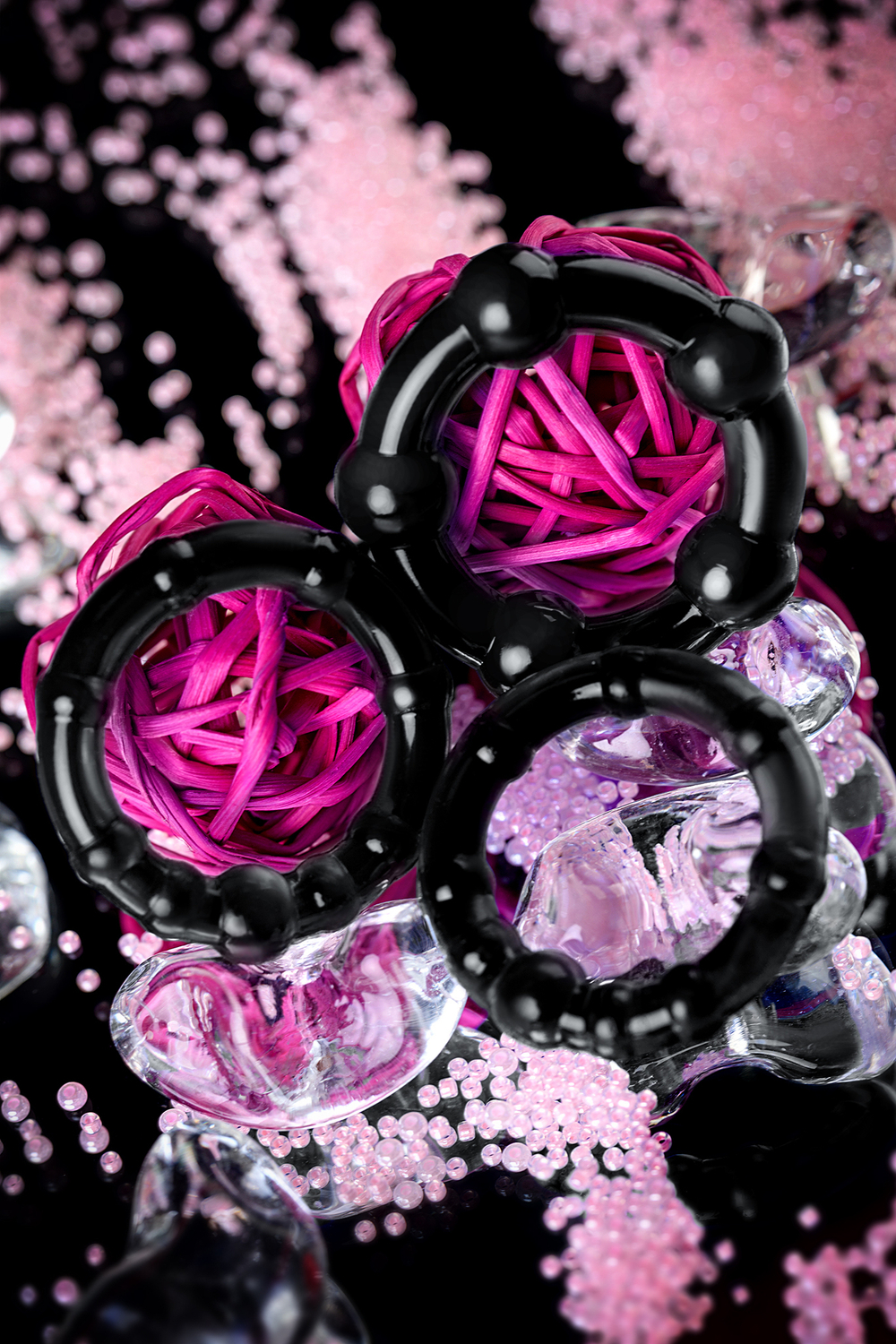 Набор колец A-toys черные