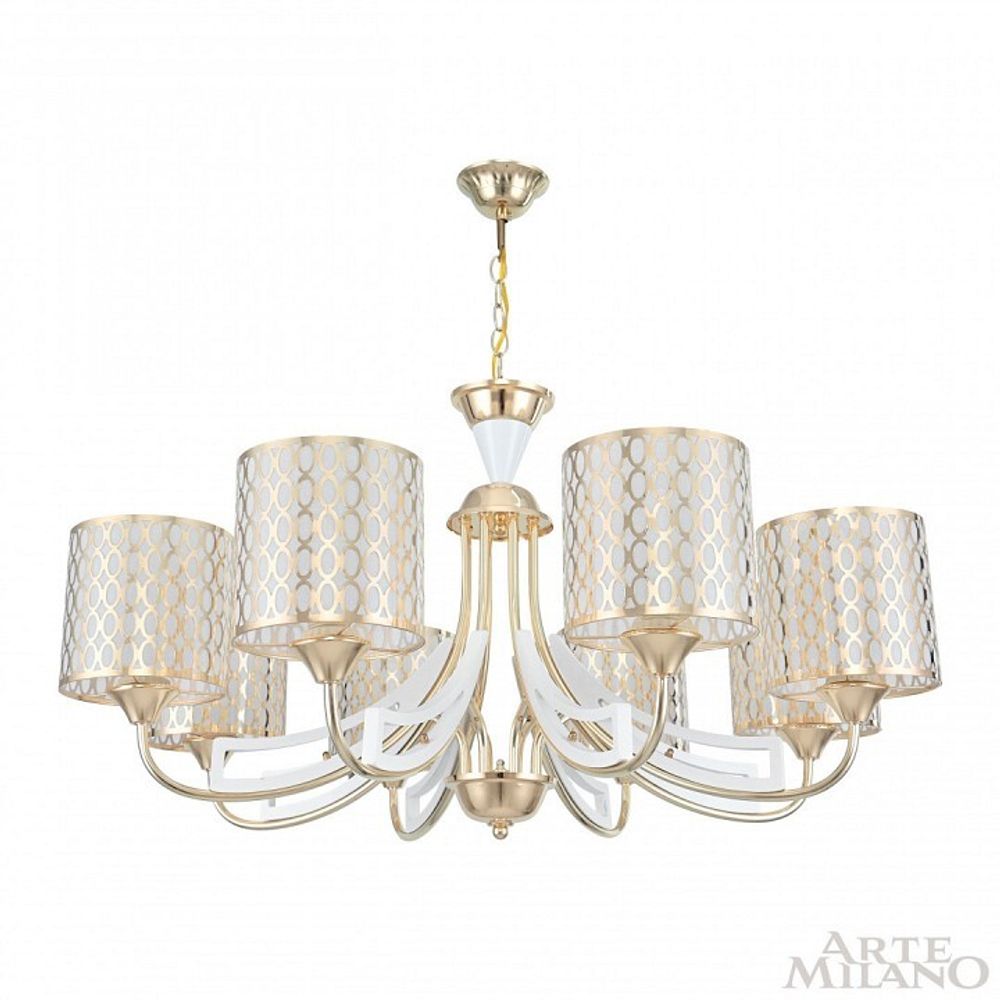 Подвесная люстра Arte Milano Florentia-3387 303387/8 Wh/Gd