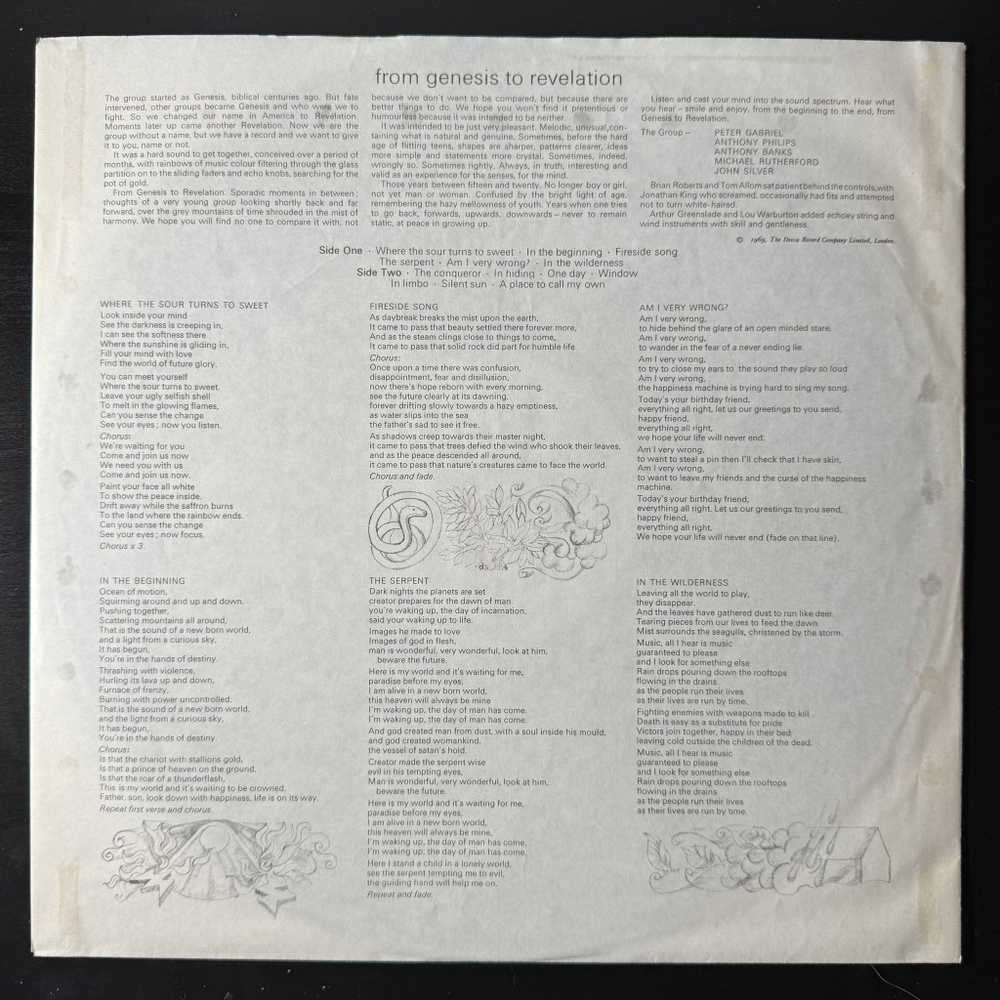 Genesis ‎– From Genesis To Revelation (Германия)