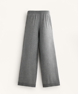 OYSHO Брюки прямого кроя с кашемиром, серый меланж