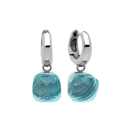 Серьги Qudo Firenze aquamarine 300150 BL/S цвет голубой, cеребряный