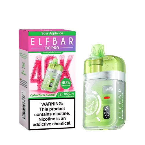 ELF BAR BC PRO 40000 - Sour Apple Ice (5% nic)