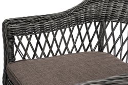 "Дольче" обеденная группа из искусственного ротанга, цвет графит