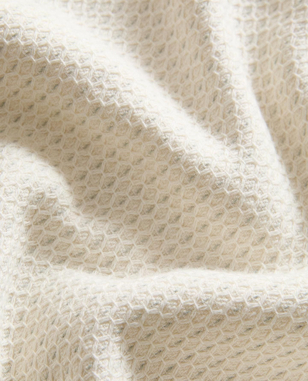 Zara Home - Банное полотенце с текстурой и строчкой, синий, 90х150 см