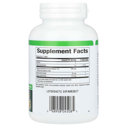 Natural Factors, DGL, глицирризинат солодки (экстракт корня), 90 жевательных таблеток