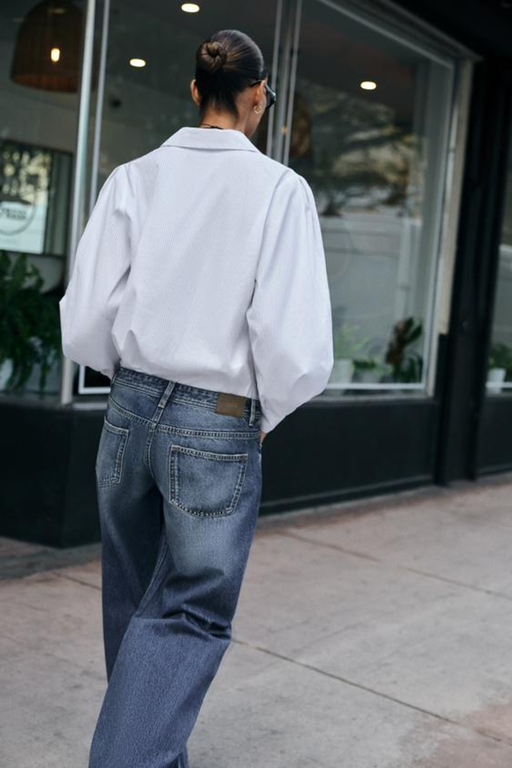 ZARA ДЖИНСЫ Z1975 ПРЯМОГО КРОЯ С НИЗКОЙ ПОСАДКОЙ, СИНИЙ