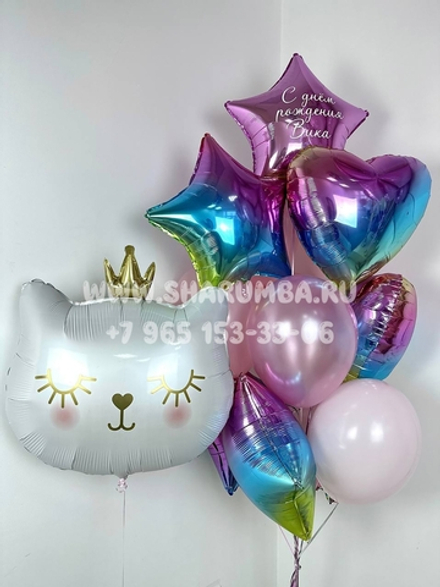 Композиция "перламутровая кошка"