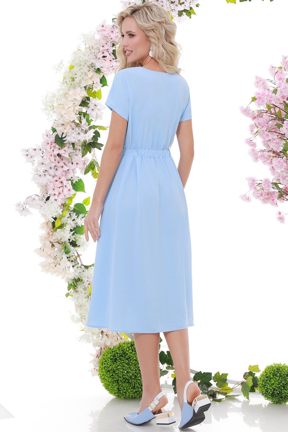 Платье голубое с бантом DStrend (Акция)