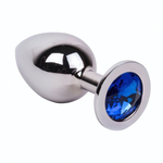 Большой стальной плаг с синим кристаллом Blue Space - 9,5 см. (Цвет: синий)