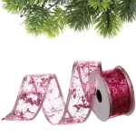 Лента для декорирования «Изящная» 4 см, 2,7 м, Розовый (микс дизайнов)