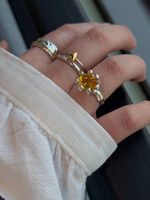 Кольцо Princess Yellow Pear