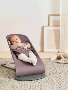 Кресло-шезлонг BabyBjorn Bliss Dark Purple, хлопок