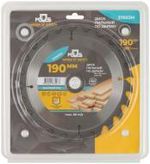 37663М Диск пильный для циркулярных пил по дереву 190 х 30 х 24 T + 2 кольца: 30/20 и 20/16 мм