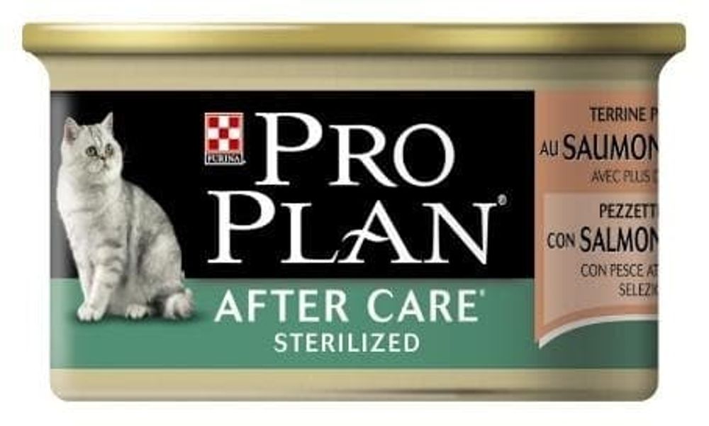 *Pro Plan 85г. ж/б для стерил.(кастр) кошек с Лососем